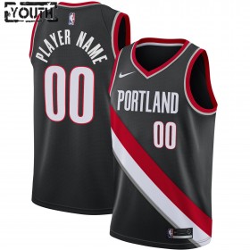 Barn Portland Trail Blazers Tröja Benutzerdefinierte 2020-2021 Nike Icon Edition Swingman